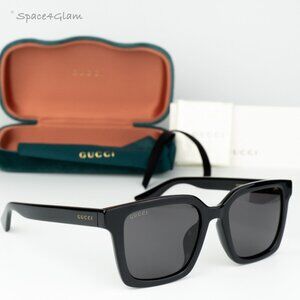 Gucci Women Sunglasses Black Grey Square GG1582SK 001 NEW AUTHENTIC